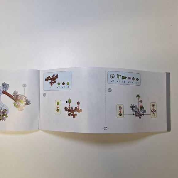 Cherry Bonsai Tree Instruction Book Manual Parts List Pink Blossom Block Buildin - Picture 3 of 5